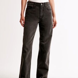Abercrombie & Fitch Women's Gray Straight Leg Jeans